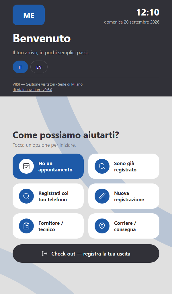 Chiosco su totem verticale