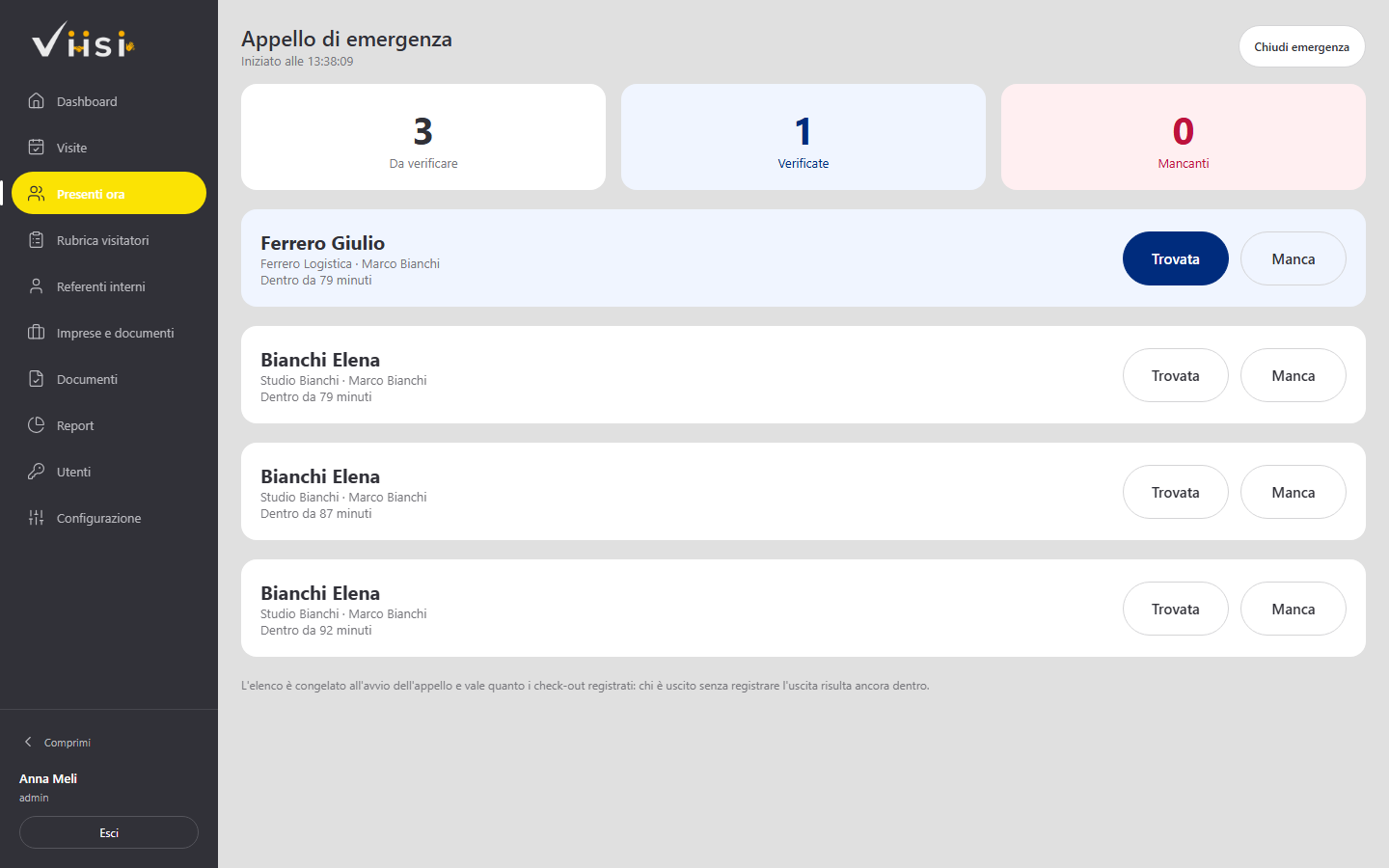Appello di emergenza