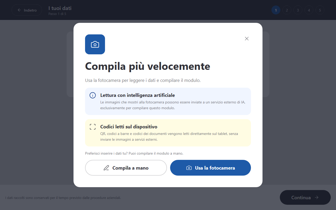 La proposta di leggere il biglietto da visita
